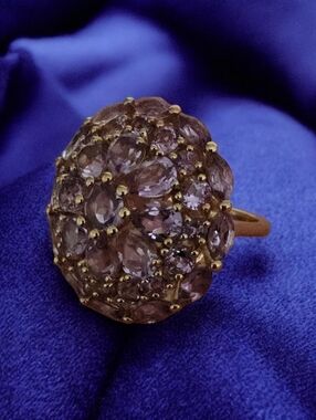 Amethyst 18K Yellow Gold Over Sterling Silver Statement Ring – Size 6 | 4.90ctw